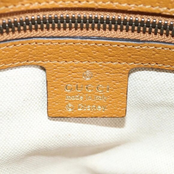 GUCCI GUCCIxDisney GG Supreme Backpack PVC Beige Gold 552884 Auth 140648M - Picture 11 of 16